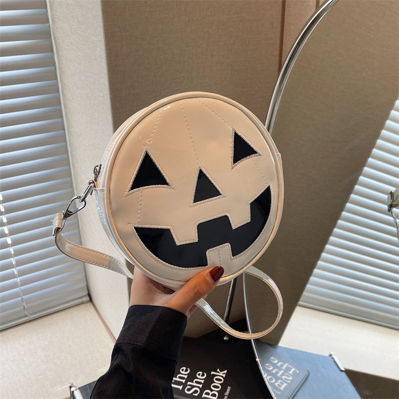 Halloween Pumpkin Round Bag – Cute Small Crossbody Shoulder Purse