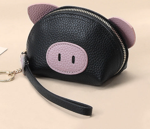 Anti-degaussing Card Holder Cartoon Organ Document Package Mini Pig Student Coin Purse