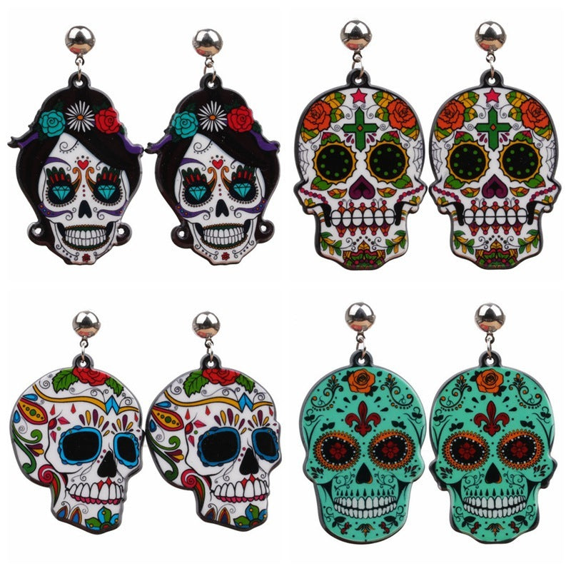 Halloween Jewelry Acrylic Personalized Earrings Couple Style