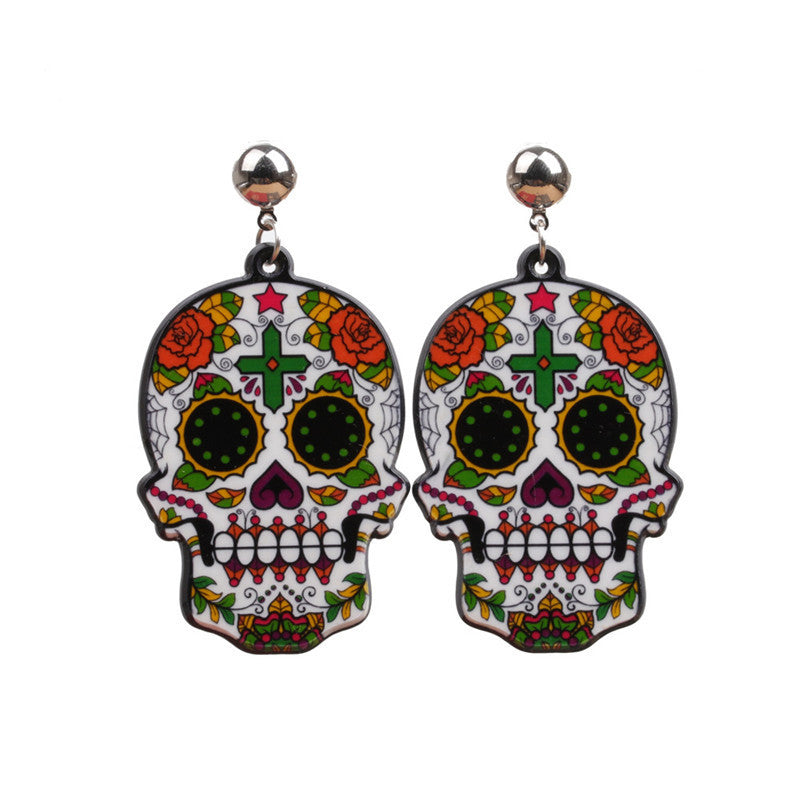 Halloween Jewelry Acrylic Personalized Earrings Couple Style