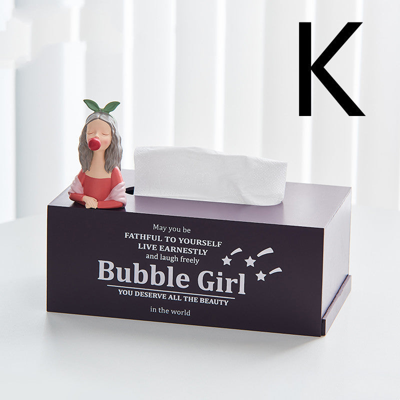 Creative Cute Home Dining Table Living Room Tissue Box Desktop Paper Storage