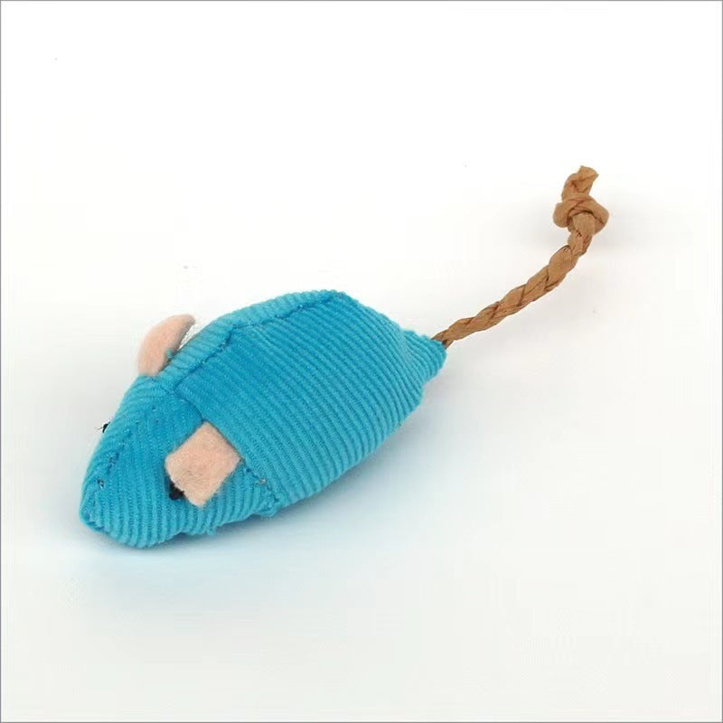 Cat Toy Simulation Little Mouse Self-happiness Mint Toy Scratch-resistant Plush Pet Supplies