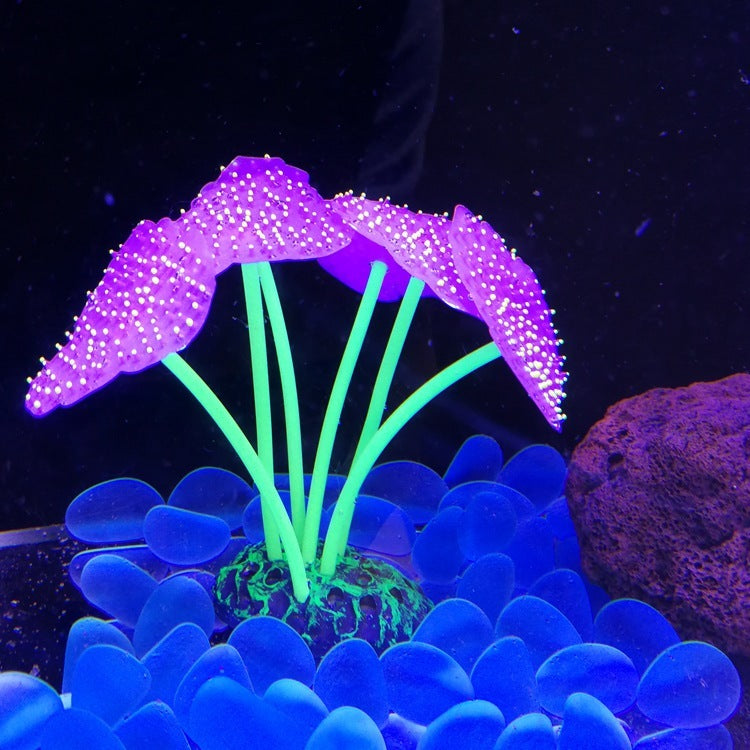Luminous Silicone Underwater World Fluorescent Fake Coral Aquarium Landscaping