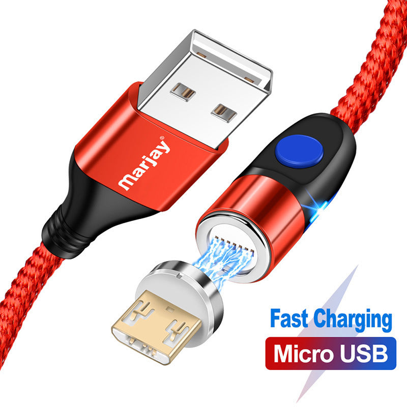 Magnetic Fast Charging Mobile Phone Data Cable Three In One