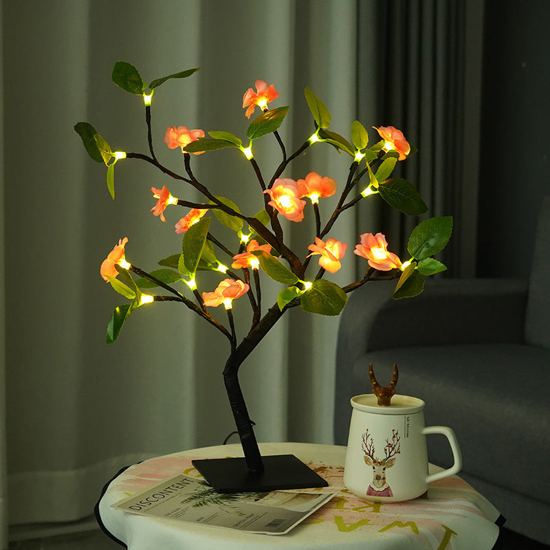 LED Peach Blossom Plum Tree Lamp Indoor Decorative