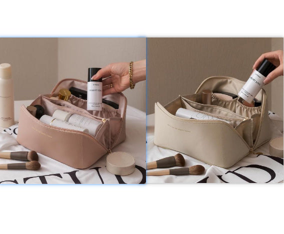 Large Capacity Travel Makeup Bag – Portable Cosmetic Storage Organizer