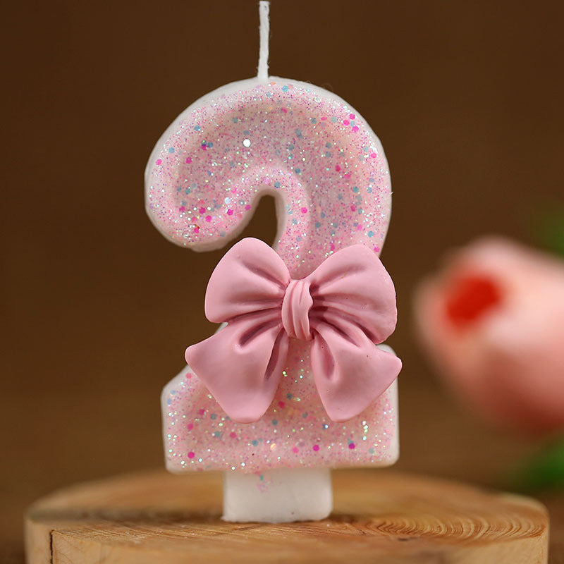 Creative Digital Bow Birthday Candle