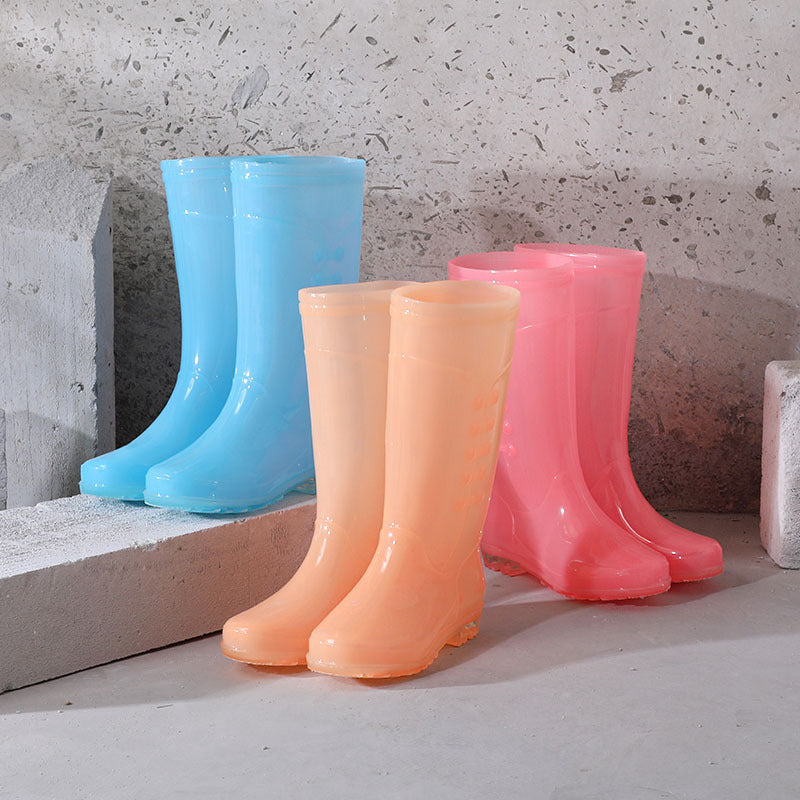 High Rain Boots Women's Fashion Flannelette Cotton Covers