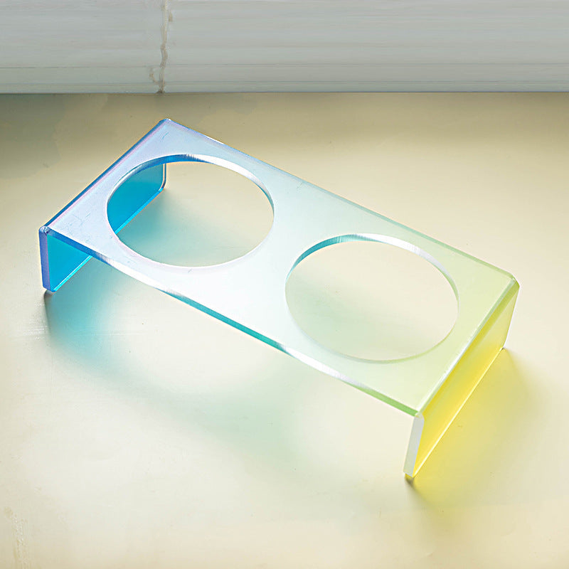 Cat Bowl Rack Acrylic Dog Bowl Anti-tumble