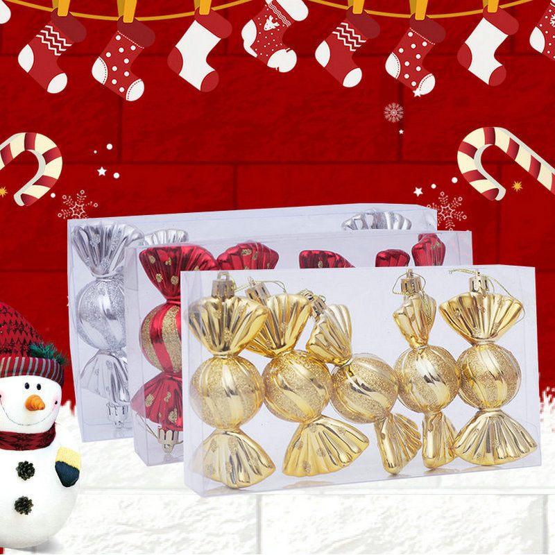 Christmas Gift Box Candy Props Pendant Ornaments 5pcs Set