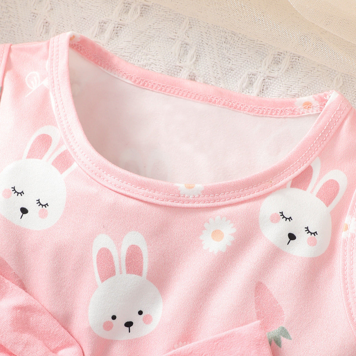 Cute Rabbit Print Baby Dress – Summer Infant Skirt Outfit