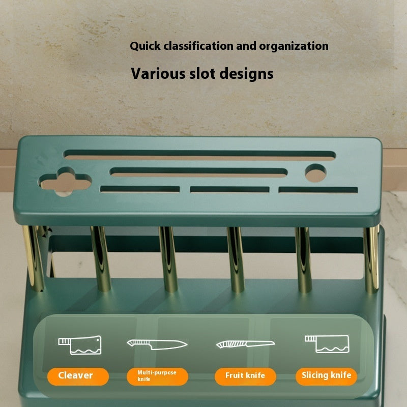 Multifunctional Utensil Storage Rack – Knife & Fork Organizer