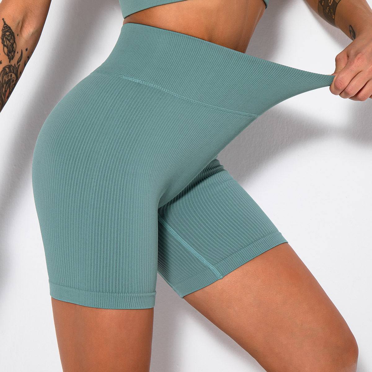 Elastic Compression Yoga Shorts for Women – Breathable & Quick-Dry