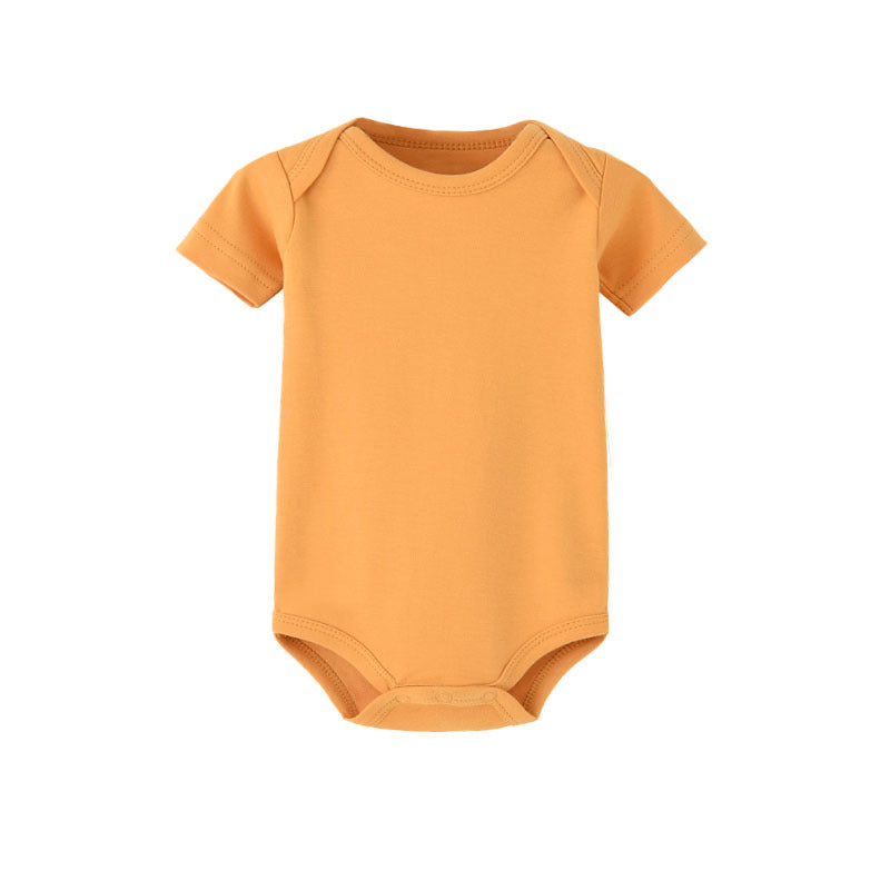 Summer Triangle Solid Color Short-sleeved One-piece Romper