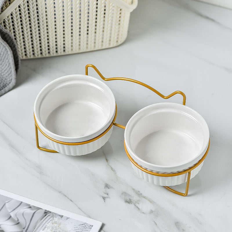 Protect Cervical Spine And High Feet Drinking Water Pet Bowl
