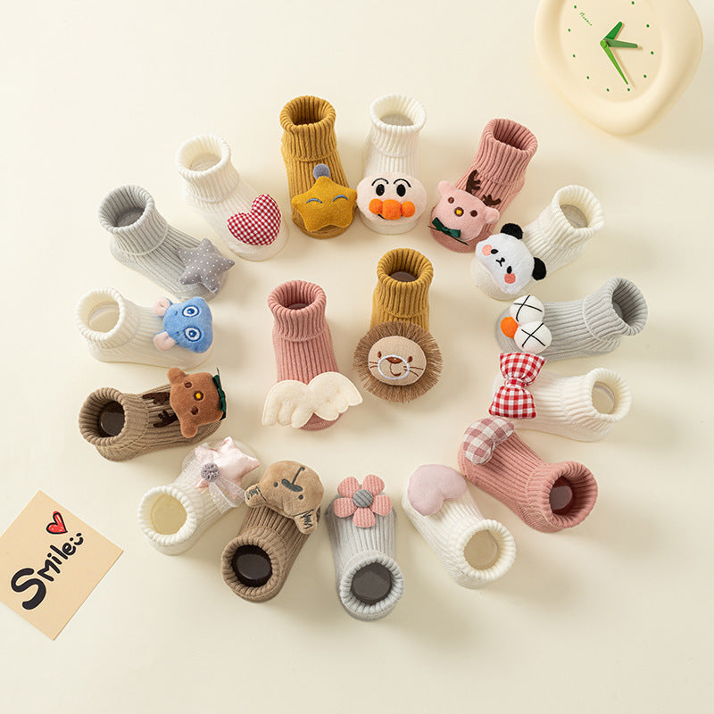 Spring And Autumn Non-slip Not Feel Tight With Feet Cartoon Room Socks