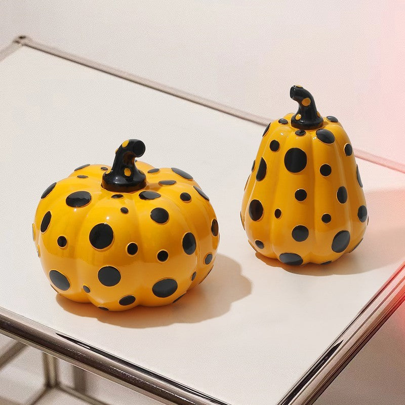 Nordic Polka Dot Pumpkin Ornament