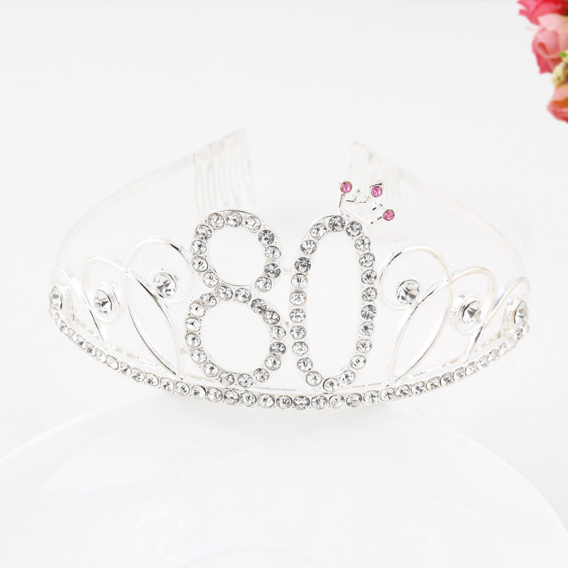 Creative Diamond Alphabet Headdress Birthday Hair Accessories