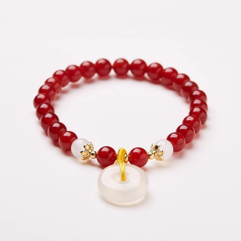 Natural Jinsi Jade Safety Buckle Bracelet