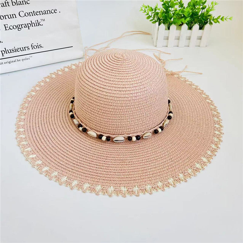 Women's Summer Beach Vacation Sun Protection Big Brim Straw Hat