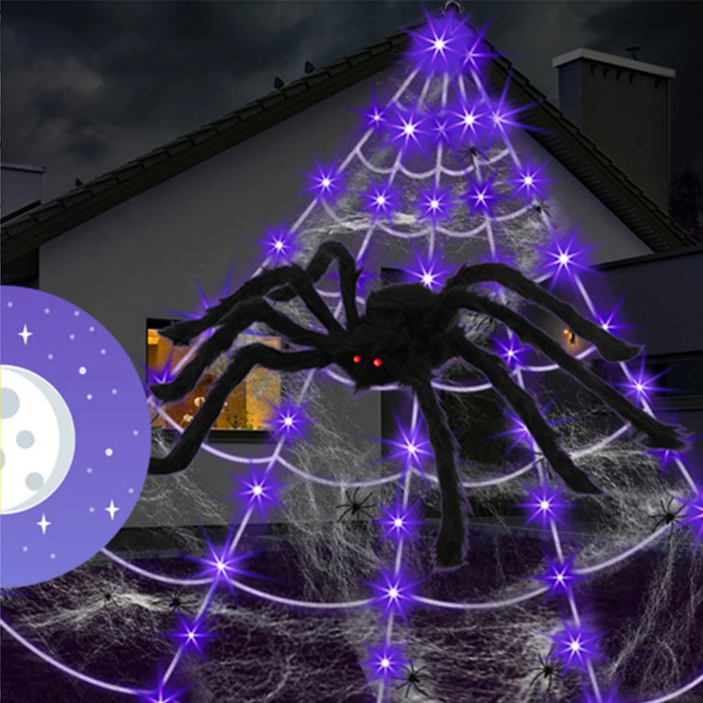 Halloween Decoration Spider Web Bar Haunted House Secret Room Scene Setting Props