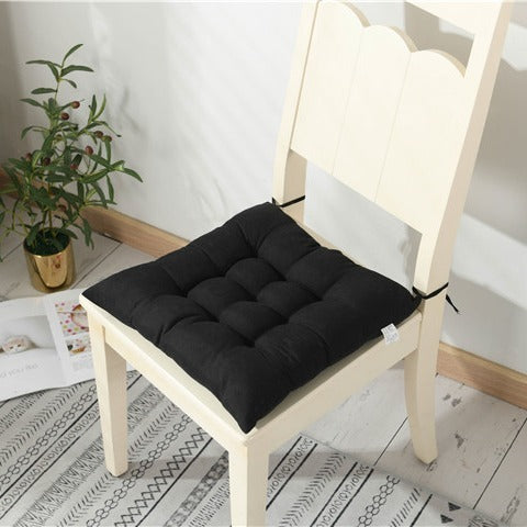 Brushed Thickened Solid Color Polyester Dining and Office Chair Cushion