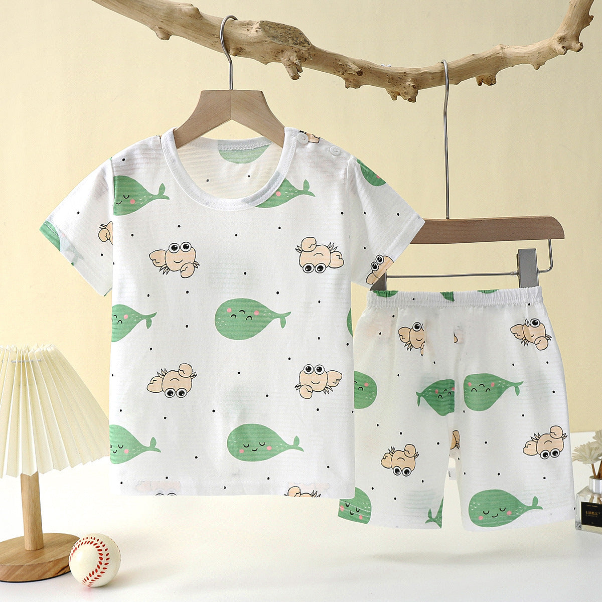 Kids Unisex Cotton Pajama Set Regular Fit Loungewear