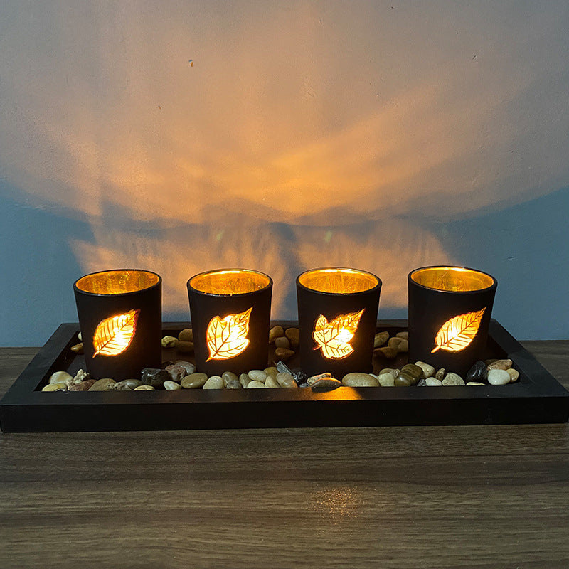 Creative Letters Set Candle Holder Glasses