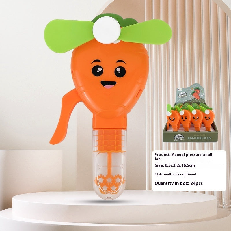 Mini Hand Pressure Fan Bubble Wand Toy