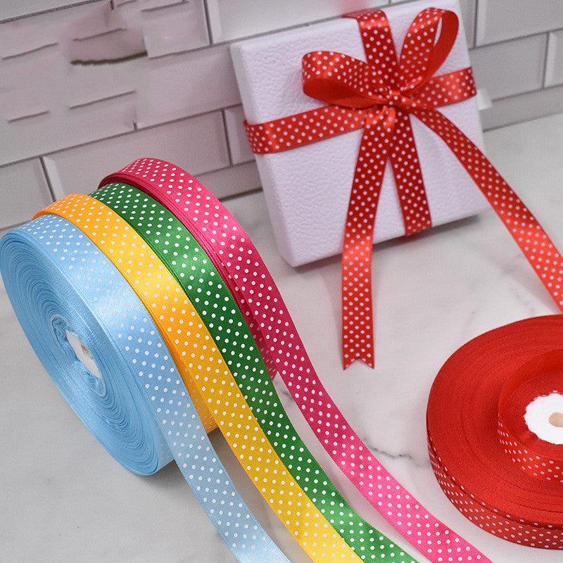 Handmade Bow Polka Dot Ribbon – Craft, Gift Wrapping, and Sewing Accessories