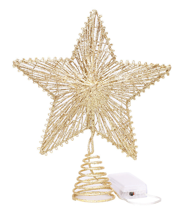 Linear Iron Christmas Tree Top Star Five-pointed Star