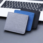 Men's Canvas Wallet Slim Simple Fashion Short Compact