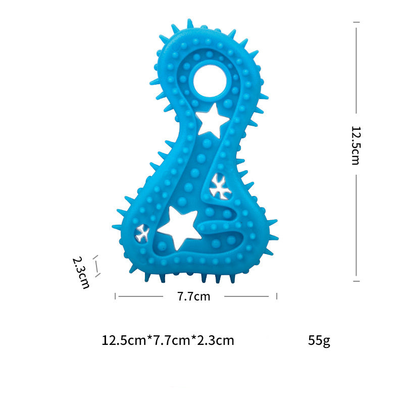Bite-Resistant Rubber Star Chew Toy for Small Dogs