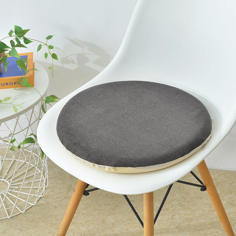 Round Linen Memory Foam Slow Rebound Seat Cushion