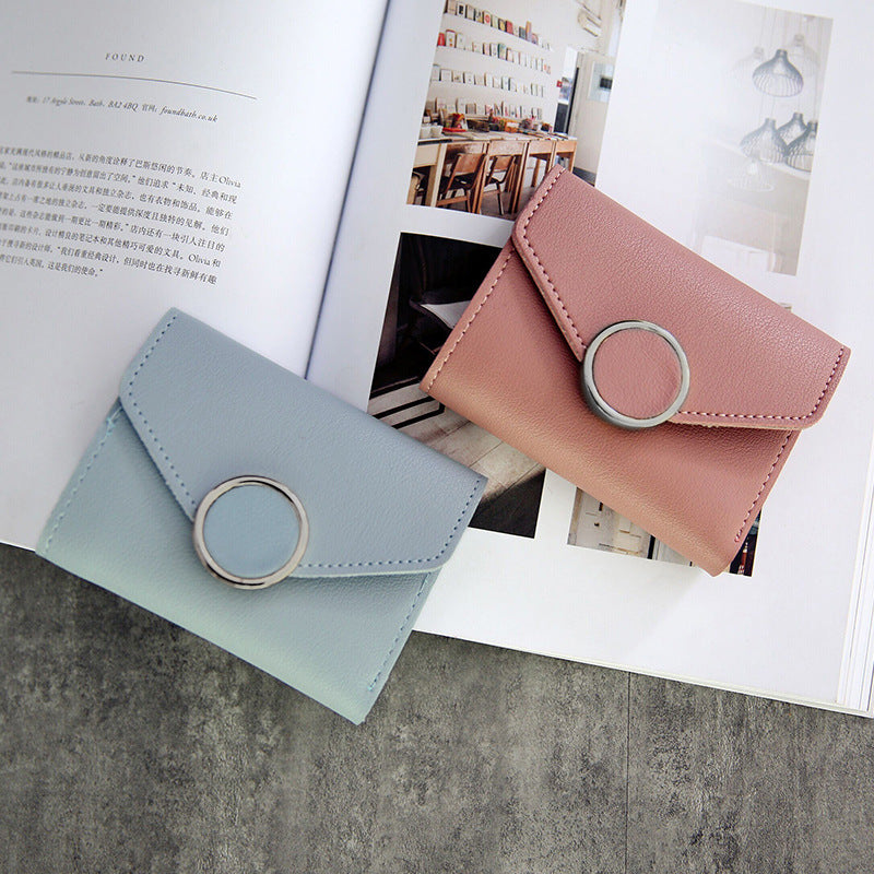 Women's Retro Lychee Pattern PU Leather Tri Fold Wallet