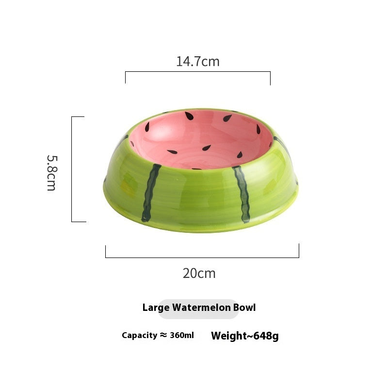 Cat Bowl Ceramic Drinking Water Non-slip Anti-tumble