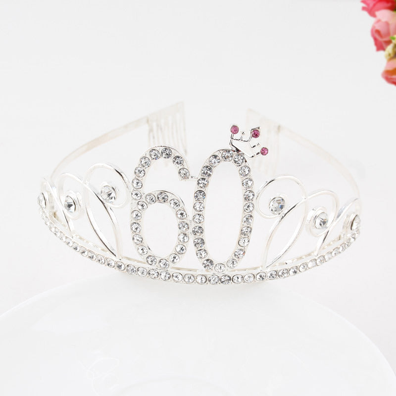 Creative Diamond Alphabet Headdress Birthday Hair Accessories
