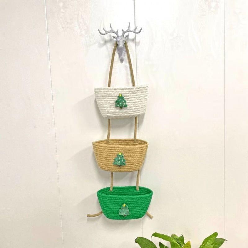 Wall-mounted Storage Basket Dormitory Room Storage Rack