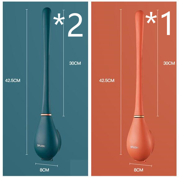 Wall-Mounted Silicone Toilet Brush – Long-Handled Household Cleaner