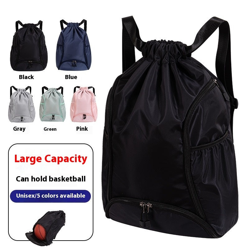 Unisex Polyester Large Cube Backpack Drawstring Gym Bag