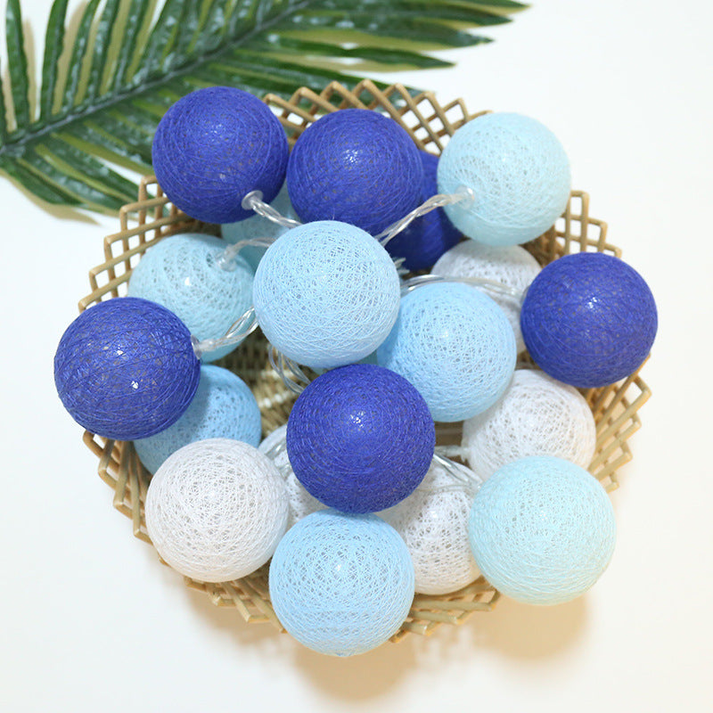 Cotton Ball Lighting Chain Festival Color Decoration