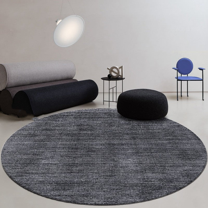 Round Geometric Office Carpet Pad – Dirt-Resistant Polyester Desk & Computer Mat