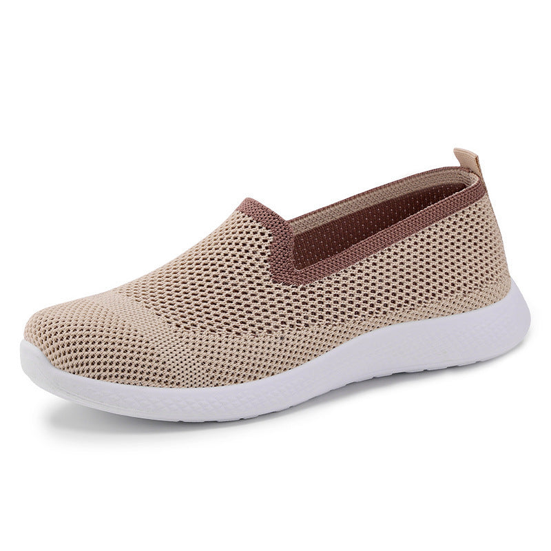 Womens Low Cut Flat Shoes Breathable Cloth Lined Regular Fit