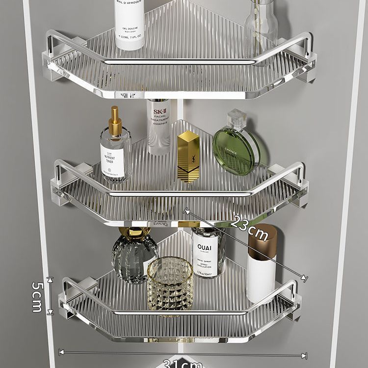 Clear Acrylic Bathroom Shelves – Wall-Mounted Floating Organizer