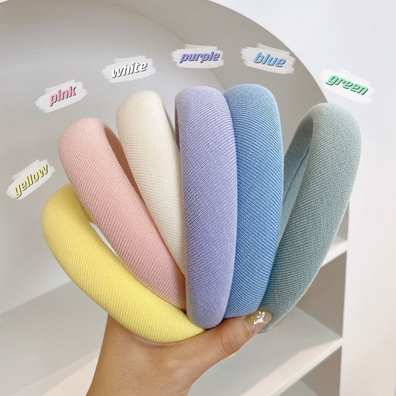 Simple Hair Accessories High Cranium Sponge Cloth Headband