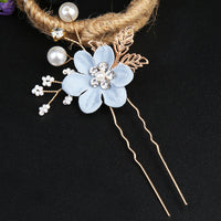 Blue 1 Flower Hairpin