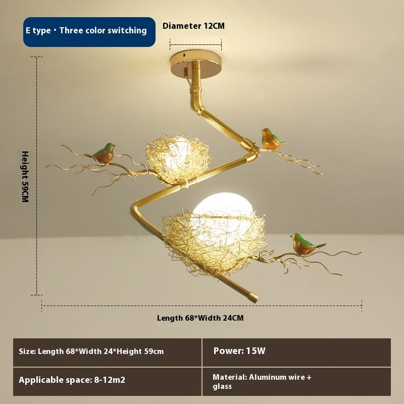Wind Bird's Nest Chandelier Personalized Bar Lighting