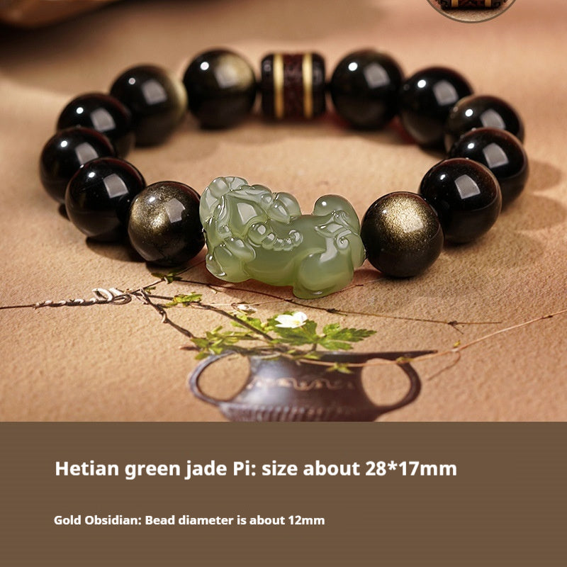 Hetian Jade Bracelet Black And Red Ropes Women