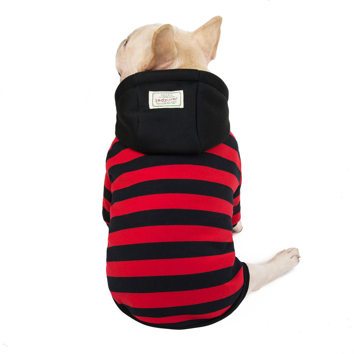 Pet Clothes Autumn And Winter  Striped Two-leg Cotton Coat