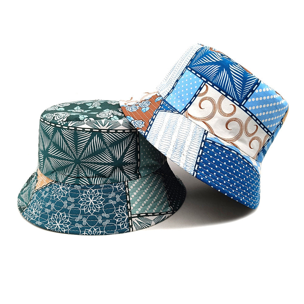 Geometric Print Reversible Bucket Hat